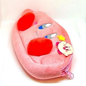 Pencil Case Pink Plush Cartoon With Bonus Pin Discontinued